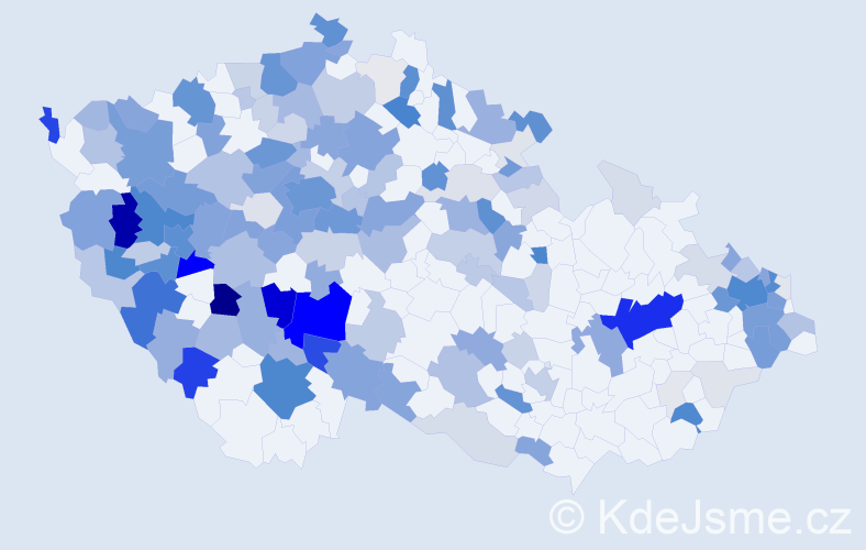 Příjmení: 'Stach', počet výskytů 664 v celé ČR