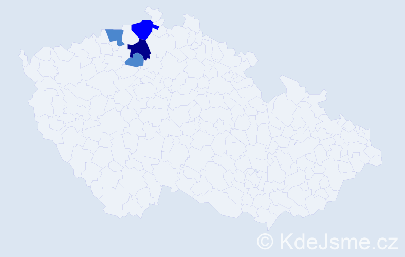 Příjmení: 'Ultsch', počet výskytů 7 v celé ČR
