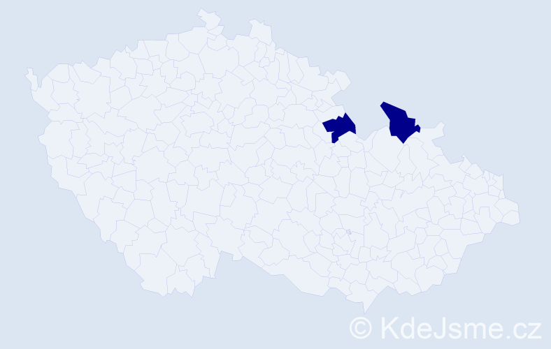 Příjmení: 'Szuda', počet výskytů 2 v celé ČR