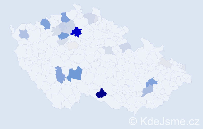 Příjmení: 'Rajz', počet výskytů 100 v celé ČR