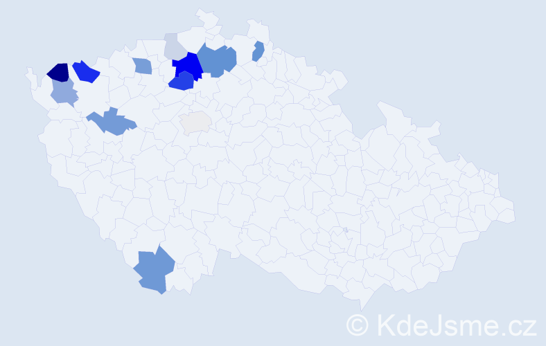 Příjmení: 'Iser', počet výskytů 32 v celé ČR