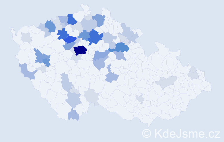 Příjmení: 'Kerner', počet výskytů 167 v celé ČR