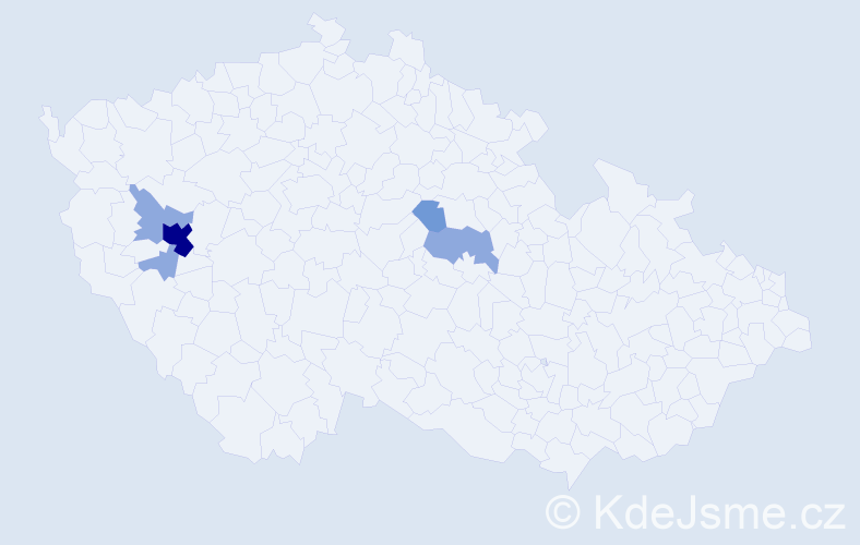 Příjmení: 'Abrešková', počet výskytů 11 v celé ČR