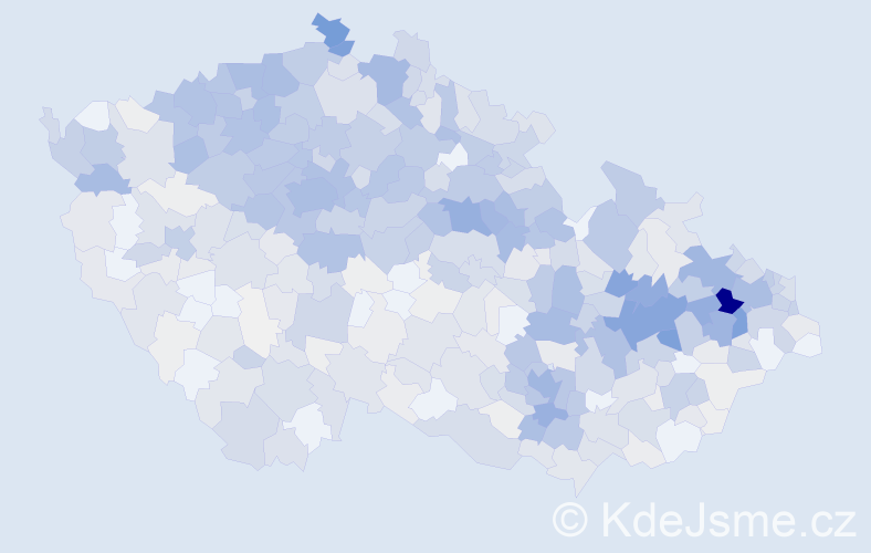 Příjmení: 'Richterová', počet výskytů 3681 v celé ČR