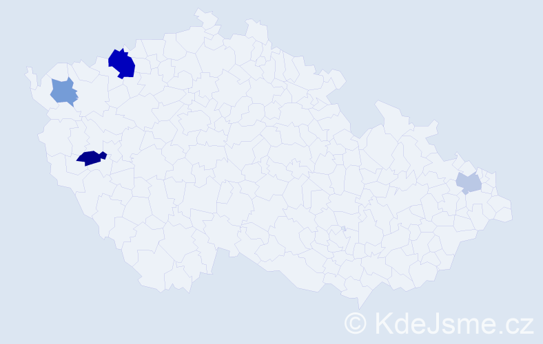 Příjmení: 'Palubjaková', počet výskytů 6 v celé ČR