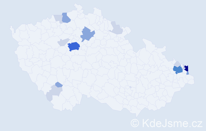 Příjmení: 'Rac', počet výskytů 48 v celé ČR