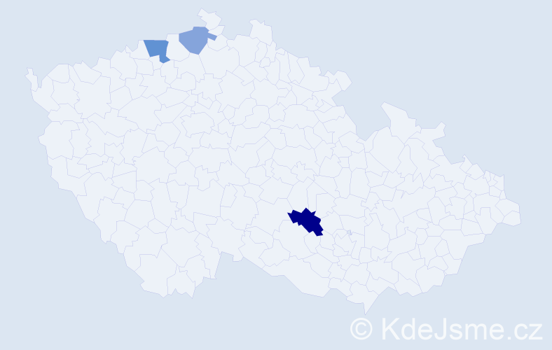 Příjmení: 'Kyusová', počet výskytů 5 v celé ČR