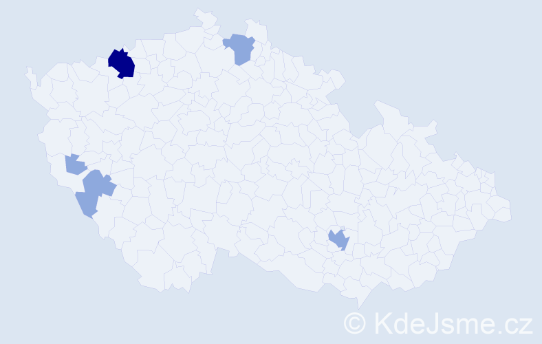 Příjmení: 'Thumsová', počet výskytů 10 v celé ČR
