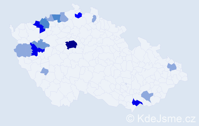 Příjmení: 'Fillinger', počet výskytů 41 v celé ČR