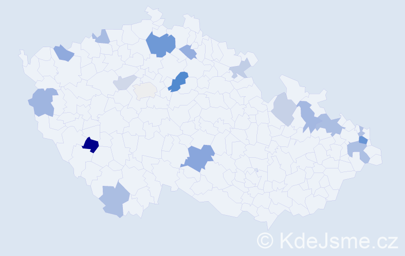 Příjmení: 'Bukovan', počet výskytů 32 v celé ČR