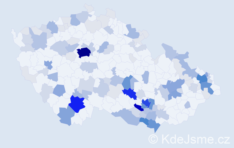 Příjmení: 'Kališová', počet výskytů 427 v celé ČR