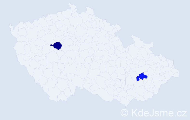 Příjmení: 'Laskiová', počet výskytů 2 v celé ČR