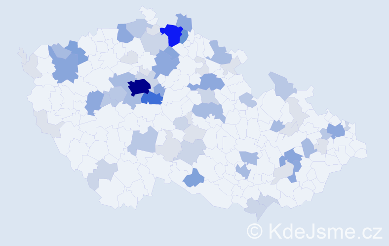 Příjmení: 'Hybnerová', počet výskytů 239 v celé ČR