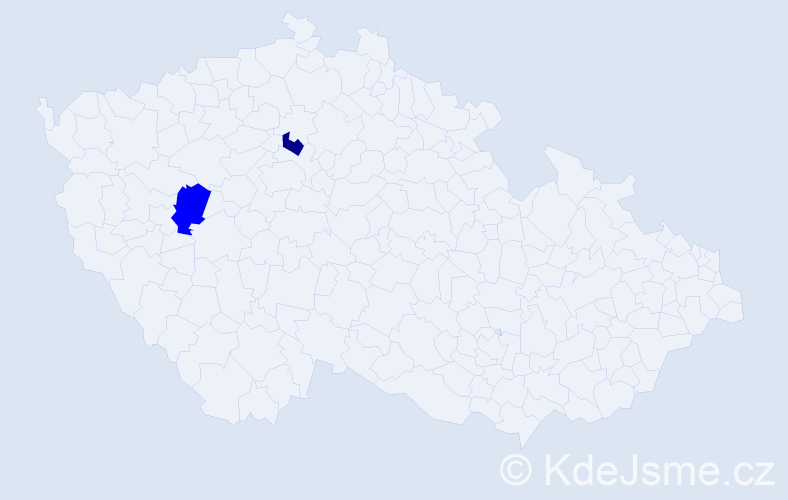 Příjmení: 'Gombášová', počet výskytů 5 v celé ČR