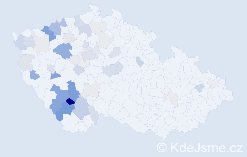 Příjmení: 'Zochová', počet výskytů 144 v celé ČR