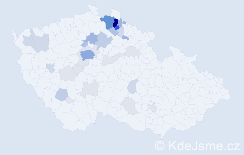 Příjmení: 'Štryncl', počet výskytů 117 v celé ČR