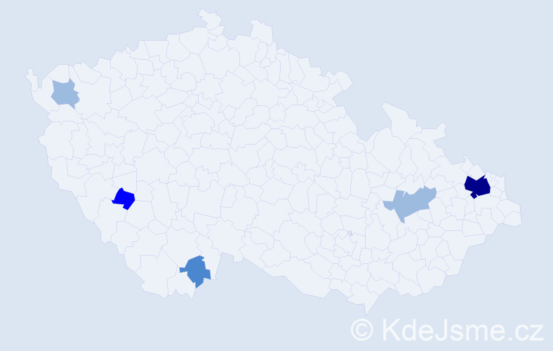 Příjmení: 'Henžel', počet výskytů 11 v celé ČR