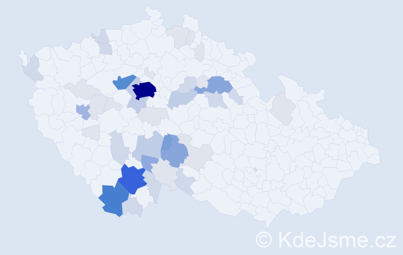 Příjmení: 'Hlásková', počet výskytů 156 v celé ČR
