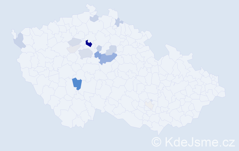 Příjmení: 'Bejšák', počet výskytů 51 v celé ČR