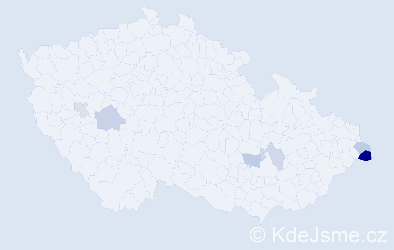 Příjmení: 'Mrazková', počet výskytů 9 v celé ČR