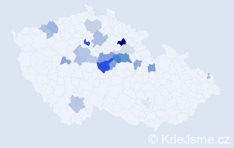 Příjmení: 'Langšádlová', počet výskytů 53 v celé ČR