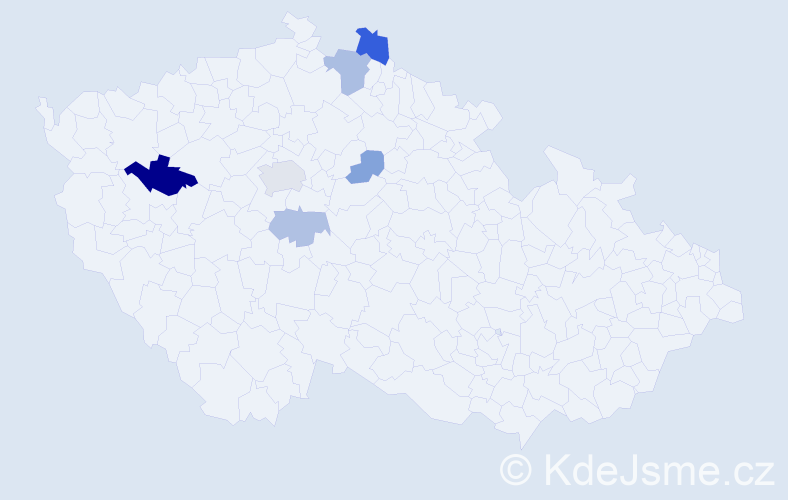 Příjmení: 'Subera', počet výskytů 12 v celé ČR