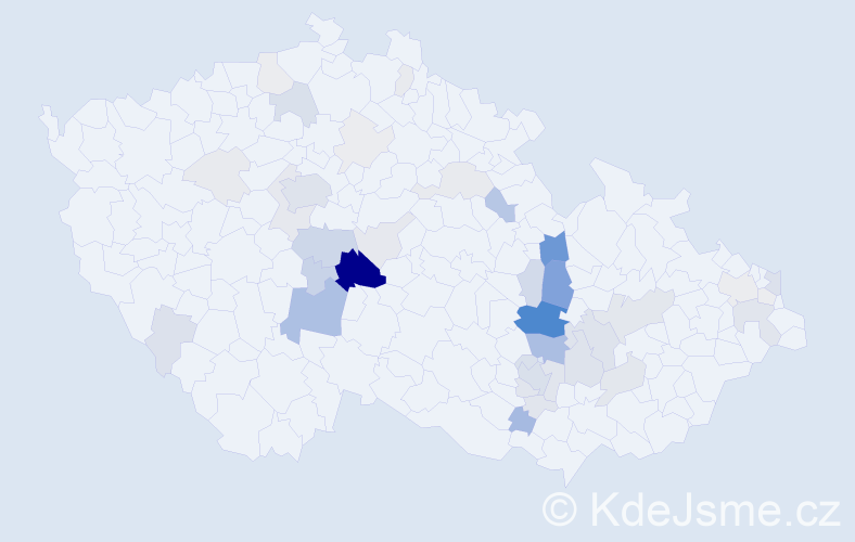 Příjmení: 'Kupsová', počet výskytů 168 v celé ČR
