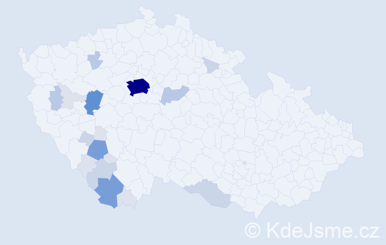 Příjmení: 'Kahovec', počet výskytů 76 v celé ČR