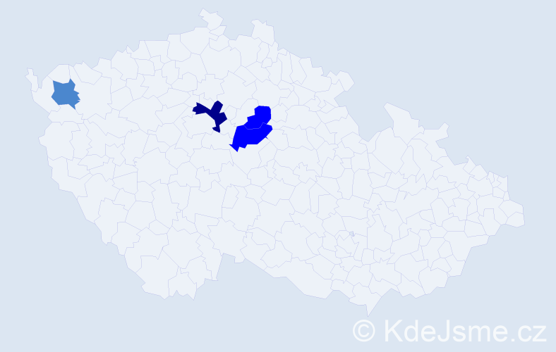Příjmení: 'Verfel', počet výskytů 8 v celé ČR