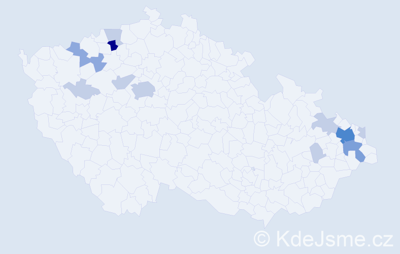 Příjmení: 'Karchňaková', počet výskytů 30 v celé ČR