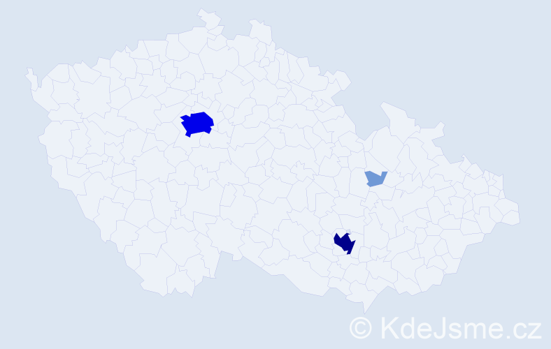 Příjmení: 'Hykrda', počet výskytů 13 v celé ČR