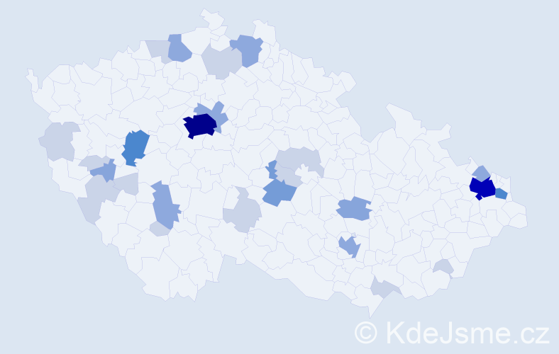 Příjmení: 'Toma', počet výskytů 71 v celé ČR