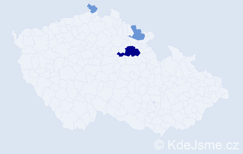 Příjmení: 'Fanderliková', počet výskytů 12 v celé ČR