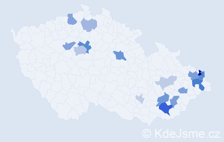 Příjmení: 'Dobrovolská', počet výskytů 49 v celé ČR