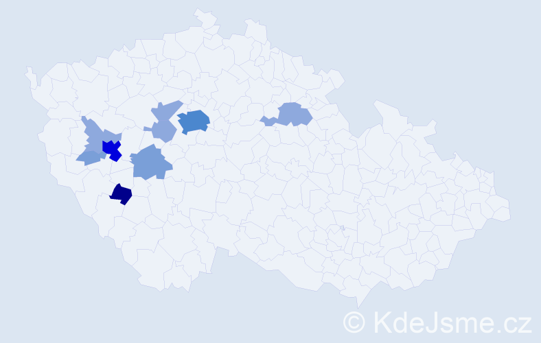 Příjmení: 'Veringerová', počet výskytů 24 v celé ČR