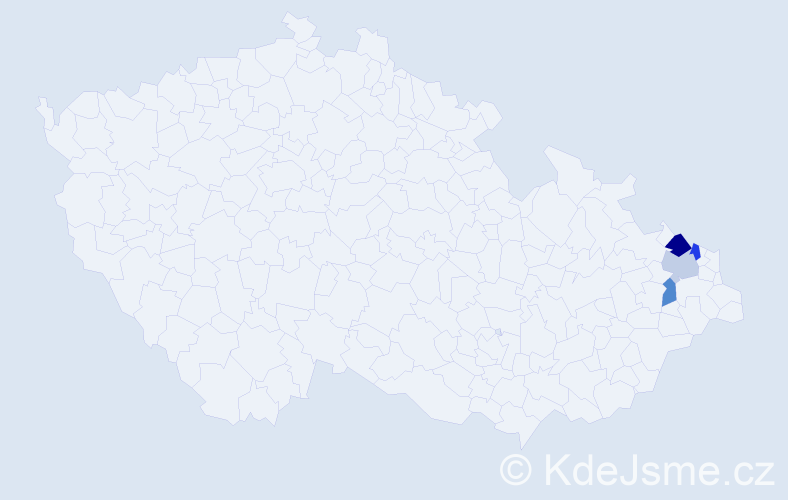 Příjmení: 'Kalwarová', počet výskytů 5 v celé ČR