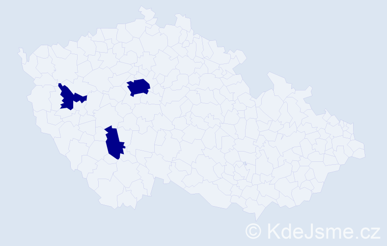 Příjmení: 'Pončák', počet výskytů 3 v celé ČR