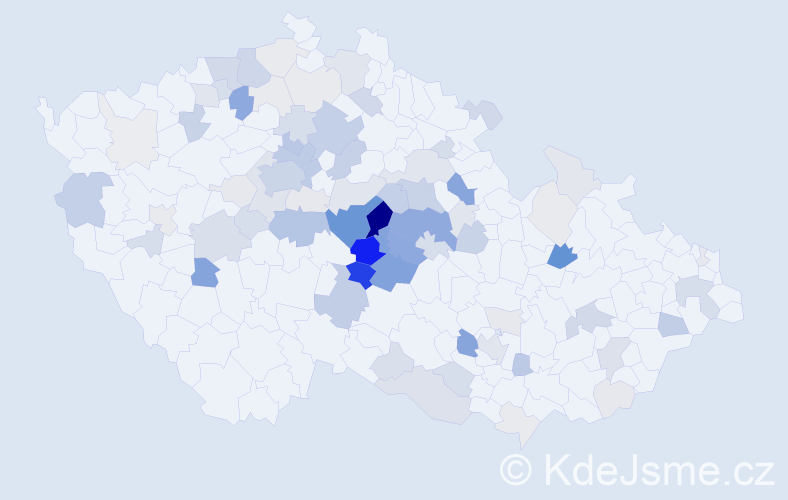 Příjmení: 'Radil', počet výskytů 289 v celé ČR