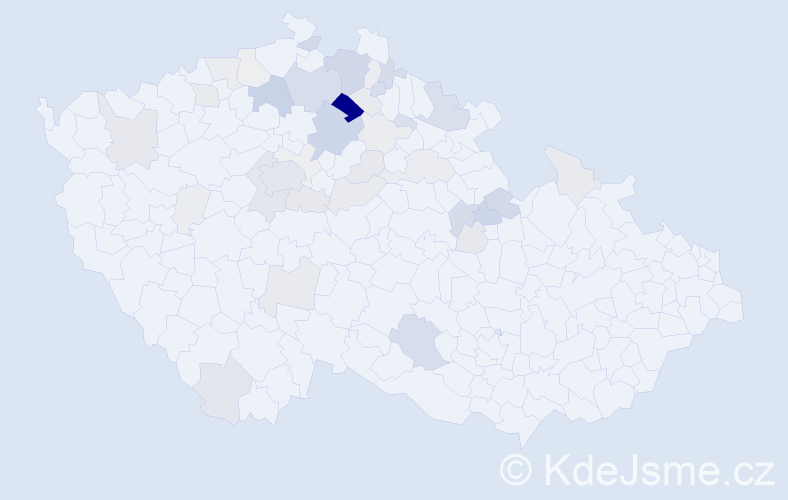 Příjmení: 'Ferklová', počet výskytů 147 v celé ČR