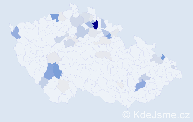 Příjmení: 'Jačková', počet výskytů 140 v celé ČR