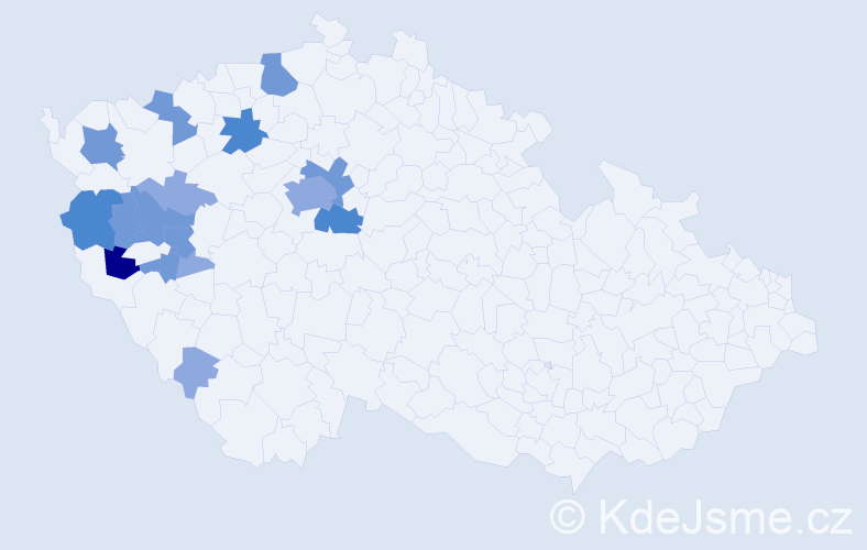 Příjmení: 'Klauber', počet výskytů 35 v celé ČR