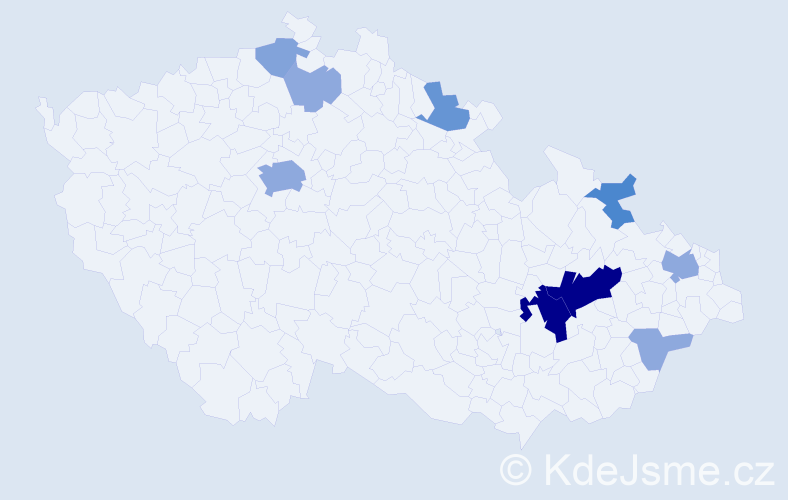 Příjmení: 'Lysická', počet výskytů 29 v celé ČR