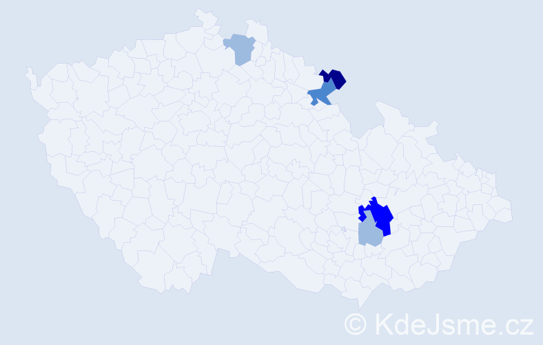 Příjmení: 'Pulter', počet výskytů 11 v celé ČR