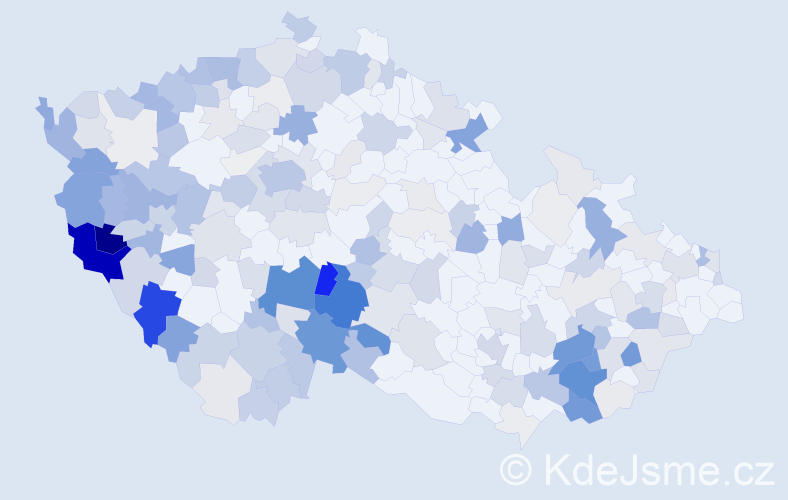 Příjmení: 'Hána', počet výskytů 763 v celé ČR