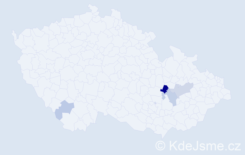 Příjmení: 'Hochwald', počet výskytů 8 v celé ČR