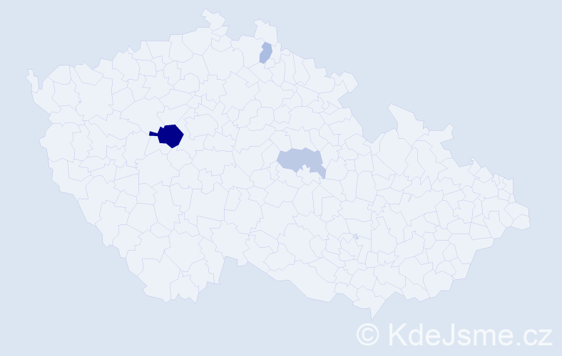 Příjmení: 'Kasseckert', počet výskytů 9 v celé ČR