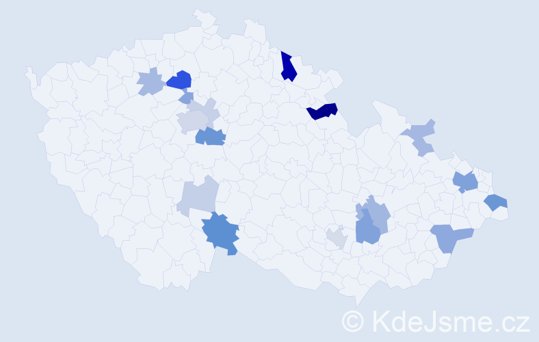 Příjmení: 'Andraško', počet výskytů 47 v celé ČR