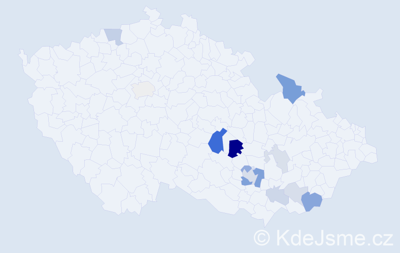 Příjmení: 'Tálský', počet výskytů 31 v celé ČR