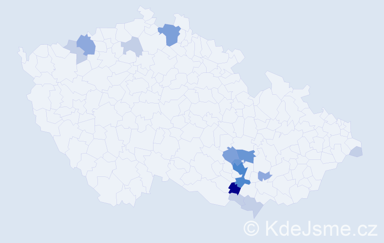 Příjmení: 'Schimmerle', počet výskytů 44 v celé ČR