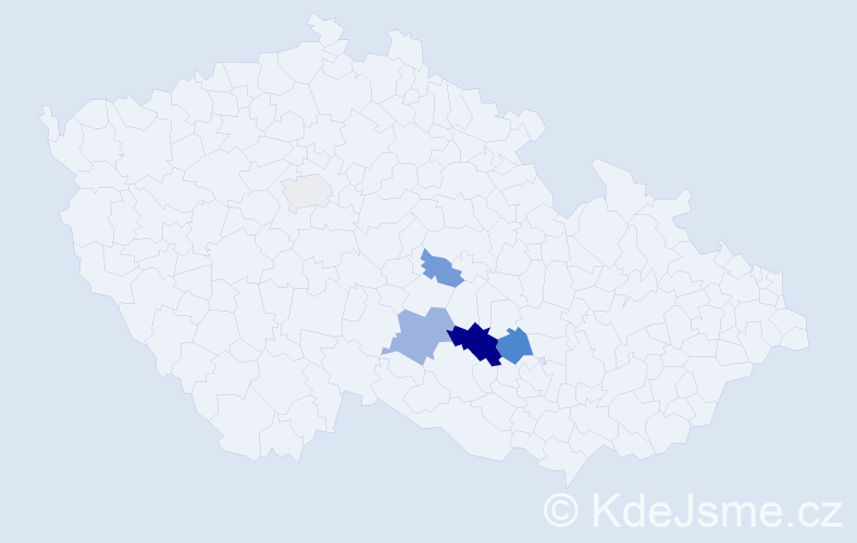 Příjmení: 'Datínský', počet výskytů 11 v celé ČR